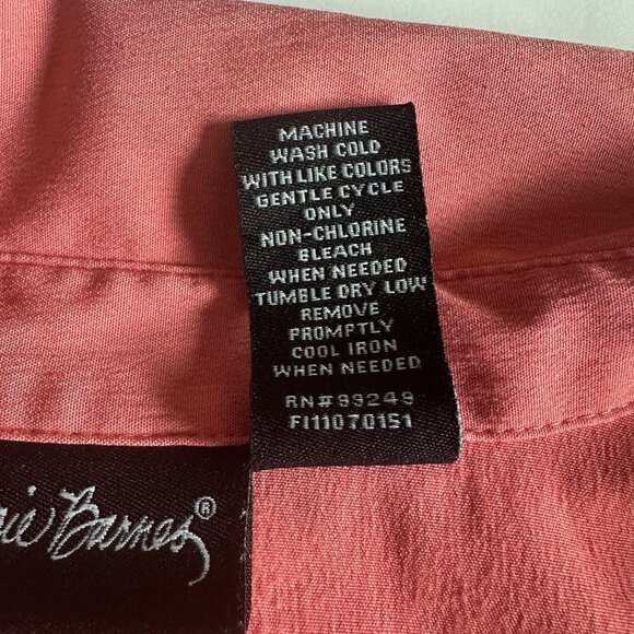 Maggie Barnes Shirt‎ Womens 3X Candy Pink Button Front 3/4 Sleeve Office Party - Picture 11 of 11